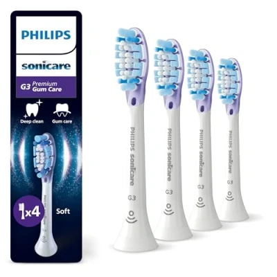 Image of Philips Sonicare G3 Premium Gum Care, Genuine Replacement Toothbrush Heads, White, 4 Pack, HX9054/87