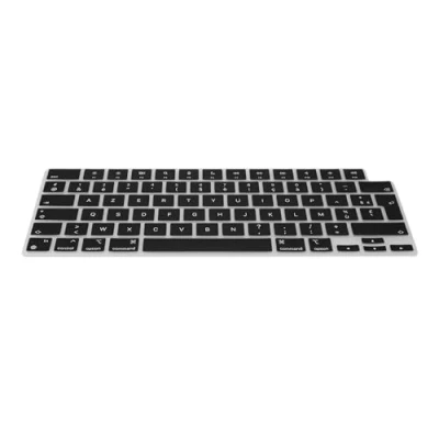 Image of kwmobile Keyboard Cover Compatible with Apple MacBook Pro 16&quot; (2023) M2 A2780 / M3 A2991 AZERTY (France, Belgium) Layout Silicone Skin Black