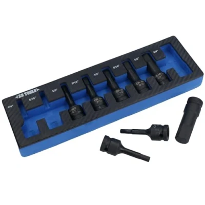 Image of Imperial Deep Impact Allen Hex Key Sockets 1/2in Drive 1/4in 3/4in 8pc Set