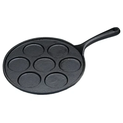 Image of KitchenCraft Cast Iron 7 Hole Blinis Pan