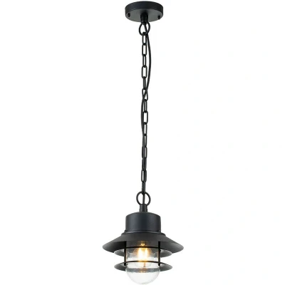 Image of Copenhagen Outdoor Dome Wall Lamp Black, IP44