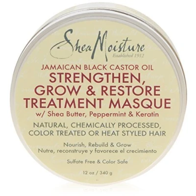 Image of Shea Moisture Jamaican Black Castor Oil Strengthen &amp; Restore Treatment Masque 340g x2