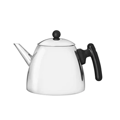 Image of Bredemeijer 1210Z Teapot Classic 1,2L, black fittings, Stainless Steel