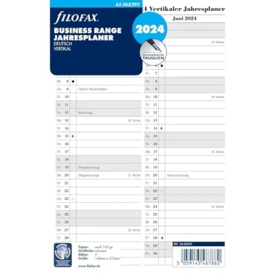 Image of FILOFAX Calendar Insert A5 Multi Year Planner Vertical (German) 2024