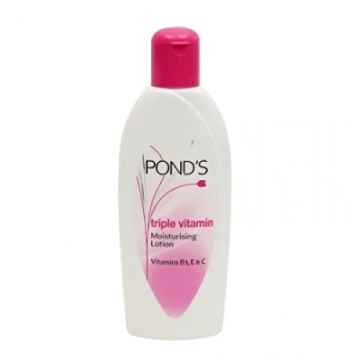 Image of 3 X Ponds Triple Vitamin Moisturising Body Lotion Soft Smooth Radiant Skin Glow 100ml = 300ml