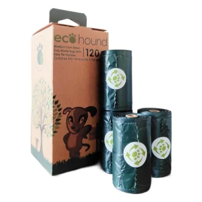 Image of Ecohound Oceanex 120 Medium Dog Waste Bags With Tie Handles (8 Rolls Of 15 Bags)