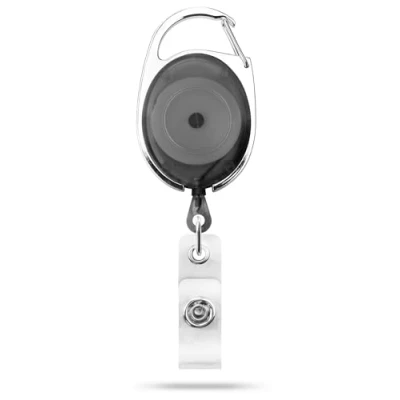 Image of Id Card It Badge Holder with Premier Yo Retractable Reel Black