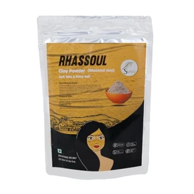 Image of SVATV Rhassoul Clay Powder Ghassoul Fine Textured Deep Cleansing, Even Skin tone Younger looking skin, Exfoliater 227 Grams, Half Pound