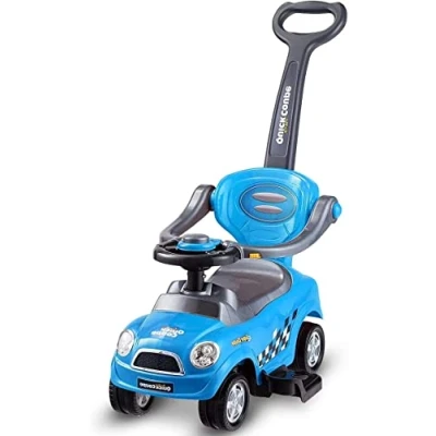 Image of Maxmass Ride on Push Car, Convertible Baby Pushing Car with Parent Handle, Storage Box &amp; Horn button, Indoor Outdoor Toys for 2 6 years old Kids Child (Blue)