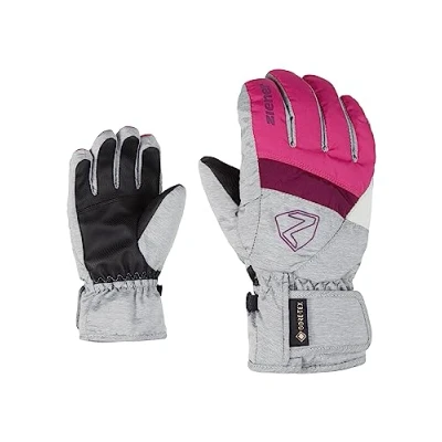 Image of Ziener Leif Ski Gloves, Unisex Children, Pop Pink/Light Melange, 7