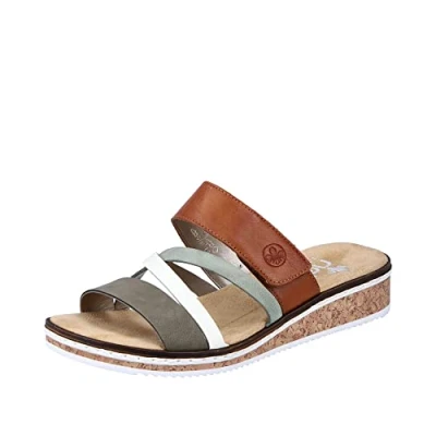 Image of Rieker Women&#039;s V3652 Sandal, grün, 3.5 UK