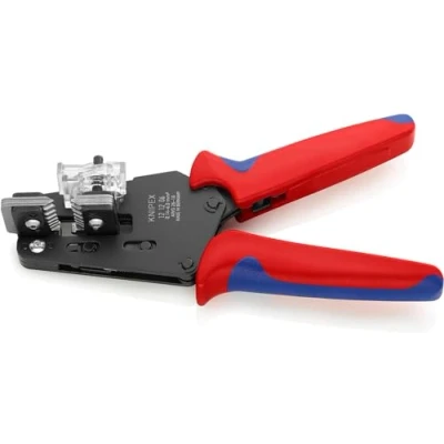 Image of Knipex Precision Insulation Stripper with adapted blades burnished, multi component grips 195 mm 12 06
