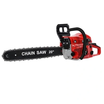 Image of cukoekim 58cc Gas Chainsaw, 20 inch Powered Chainsaw Top Handle with Automatic Oiler, 550ml Fuel Tank, 2 Stroke High Performance Petrol Chain Saw for Wood Cutting and Tree Trimming Red