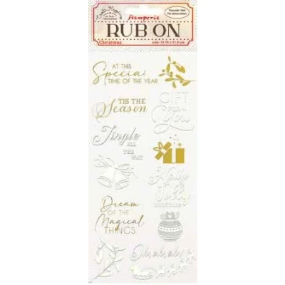 Image of Stamperia Rub On 10.16 cm x 21.6 Create Happiness Christmas Bells