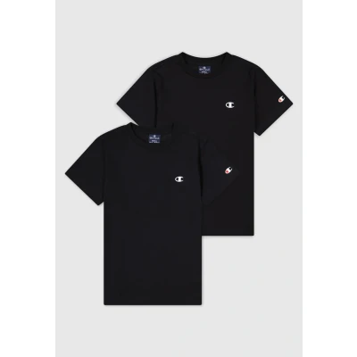 Image of Champion CREW NECK Unisex 2 PACK Basic Tshirt for kids, Size: 3 4y, New black