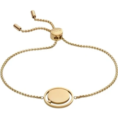 Image of Skagen Bracelet for Women Katrine, Length: 216mm, Width: 16mm Gold Stainless Steel Bracelet, SKJ1619710