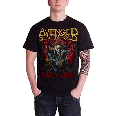 Image of Avenged Seven Fold Men&#039;s Sevenfold New Day Rises T Shirt, Black (Black Black), Xx Large