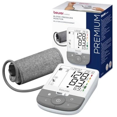 Image of Beurer BM53 Automatic Blood Pressure Monitor, Clinically Validated Machine with Arrhythmia &amp; AFib Detection for Stroke Prevention, Made in The EU, Suitable During Pregnancy