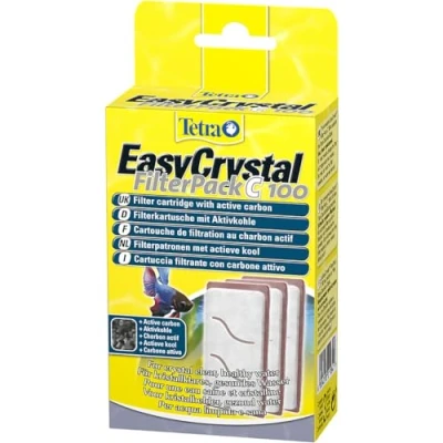 Image of Tetra EasyCrystal FilterPack C 100 Filter Cartridges with Active Carbon, Pack of 3