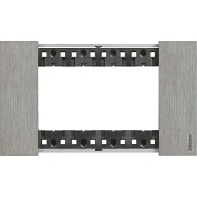 Image of Bticino KA4804ZG Living Now Plate 4 Modules Zamak Steel