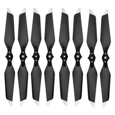 Image of Tosiicop 4 Pairs Mavic Pro/Mavic Pro Platinum Propellers Replacement Prop Blades Low Noise Quick Release 8331F Wings for DJI Drones Accessories Silver Tips