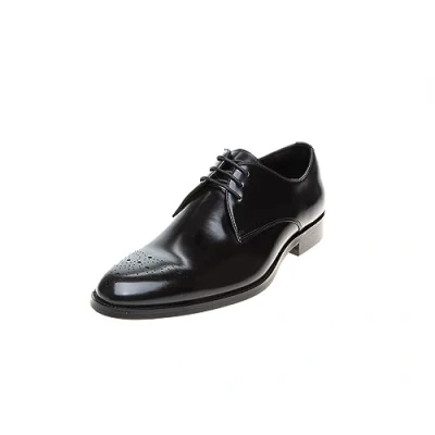 Image of John White Men&#039;s Romsey Leather Derby Shoes (Black, 9)