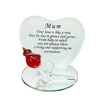 Image of OnlineStreet Mum Gift Glass Plaque Ideas for Mummy Mom Mother Birthday Anniversary Mothers day Christmas Xmas Presents