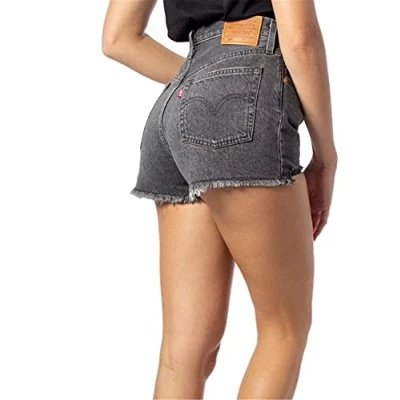 Image of Levi&#039;s Women&#039;s 501 Original Shorts Denim Eat Your Words (Black) 27