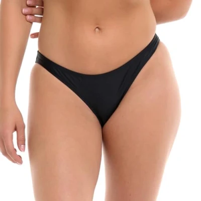 Image of Body Glove Women&#039;s Basic Solid Fuller Coverage Bikini Bottom Swimsuit, Smoothies Black, Small
