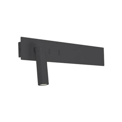 Image of Malko Sconce Wall Lamp LED 3W+10W Black