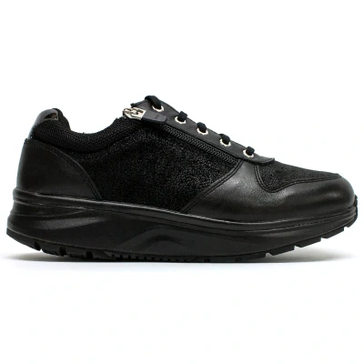 Image of Joya Dynamo Zip Velour Leather Women&#039;s Low Top Trainers