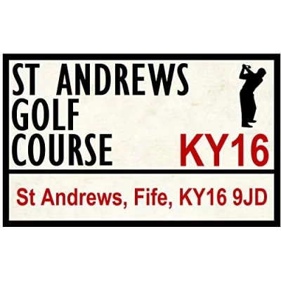 Image of Inga Golf Course Road Signs (St Andrews) Gifts Street Metal Tin Sign/Retro Decor Plaque 8X12 inch