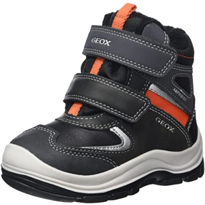 Image of Geox Baby Flanfil Boy B Abx Ankle boot, Black/orange, 3.5 UK Child