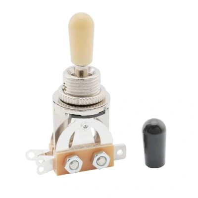 Image of Musiclily 3 Way Short Straight Toggle Switch Pickup Selector for Les Paul LP Style Electric Guitar, Cream Tip