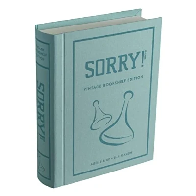Image of Sorry! Vintage Bookshelf Edition Board Game, Ages 6 and Up, 2 4 Players