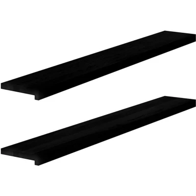 Image of vidaXL Window Sills 2 pcs Dark Brown 140x20x2 cm Solid Wood Oak