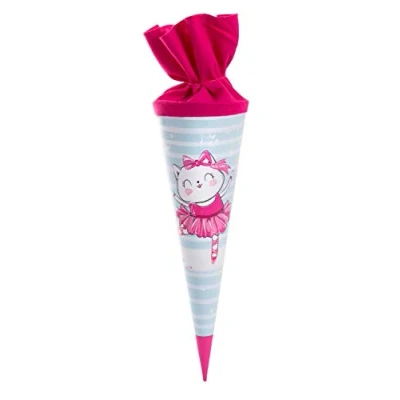 Image of goldbuch Siblings 35 cm, girls, sugar cone with caterina motif, gift bag made of lacquered cardboard felt closure, starting school, approx. x 11.5 paper
