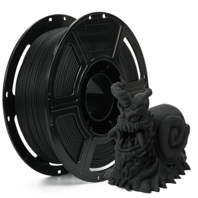 Image of FLASHFORGE Rapid PLA Matte Filament 1.75mm, High Flow Speedy 3D Printer Filament, Max 500m/s Speed Printing, Easy to Remove Support &amp; Non Glossy Appearance (Black)