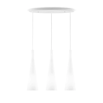 Image of Milk 3 Light Hanging Ceiling Pendant White, E27