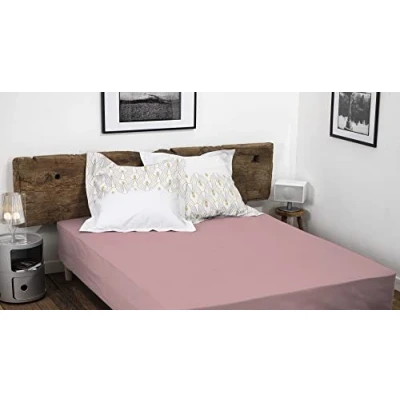 Image of HOME LINGE PASSION, Baikal Fuchsia Fitted Sheet, 160 x 200 cm + 35 cm, 100% Cotton, 57 Thread Count, Oeko TEX Label