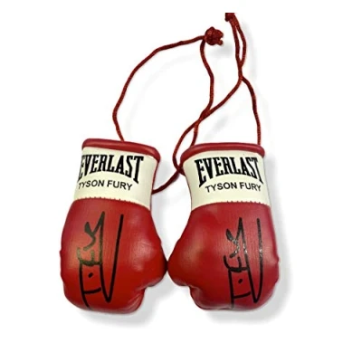 Image of paper tipi Tyson Fury Autographed Mini Boxing Gloves