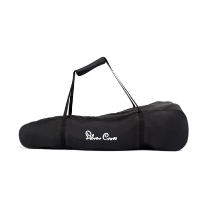 Image of Silver Cross Universal Stroller Bag Pram Organiser Travel Accessories Water Resistant Black