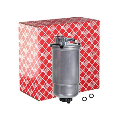 Image of 6Q0127400A, 6Q0127400B, 6Q0127401B, 6Q0127401D Fuel Filter FEBI BILSTEIN 100482 In Line with seal ring gaskets
