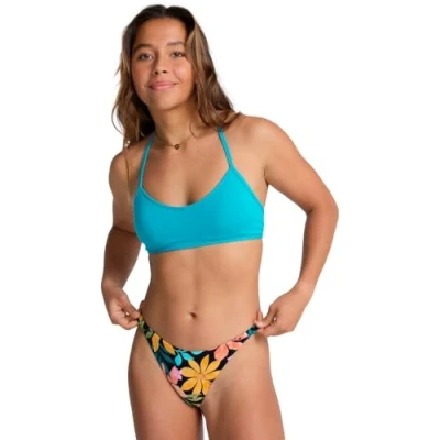 Image of Billabong Two Piece top SOL Searcher LACE UP TRILET Young Womens Blue XL