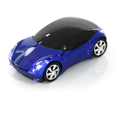 Image of Zer one 4 Color 2.4G Wireless Mouse Bluetooth Optical Car shape 1600DPI for Mac/ME/Windows PC/Tablet Gaming Office(Blue)