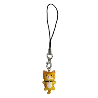 Image of Uqezagpa Pendant Keychain Lovely Cat Phone Chain Strap Kitten Charm Lanyard Acrylic Keyring Bag Ornament Jewelry