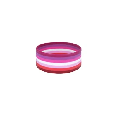 Image of HENBRANDT 1x Lesbian Pride Silicone Festival Bracelet LGBT Accessories LGBTQ Rainbow Bracelets Gay Wristbands