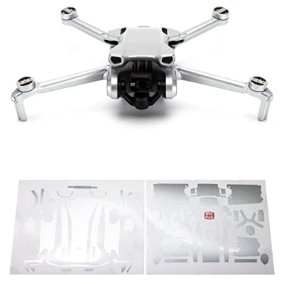 Image of WRAPGRADE Skin Stickers compatible with DJI Mini 3 Main Unit (AIRFORCE SILVER)