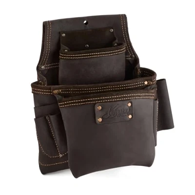 Image of OX Pro Fastener Bag, Oil Tanned Leather, 3 Pouch