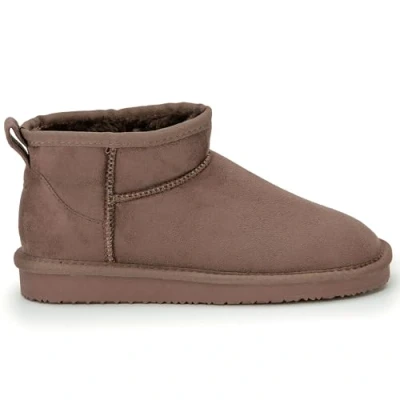 Image of Polar Women Boots Slippers Faux Suede, Flexible Waterproof Anti Slip Rubber Sole With Memory Foam, Fluffy Fur Lined On Slippers, Ladies Walking shoes for Indoor &amp; Outdoor Mocha UK 7